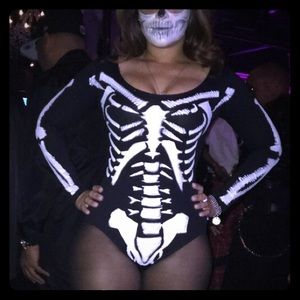 Custom made Halloween Skeleton Body Suit!